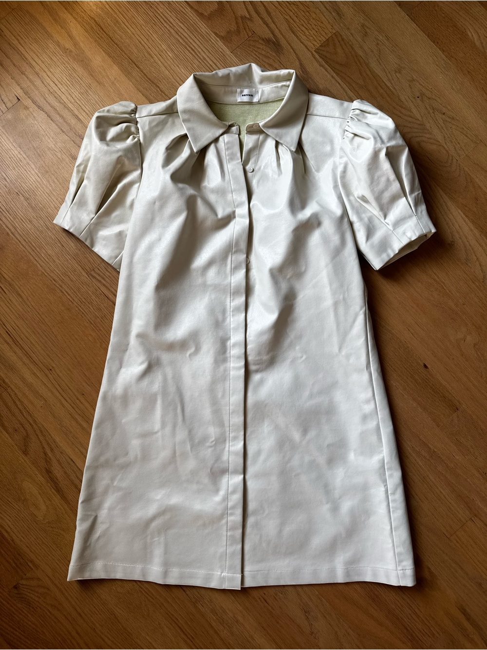 AUREUM Cream Puff-Sleeve Shirt Dress